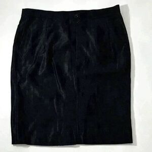 Escada Margaretha Lev Pleated Women's Black Midi Skirt Size 40 US Size 10